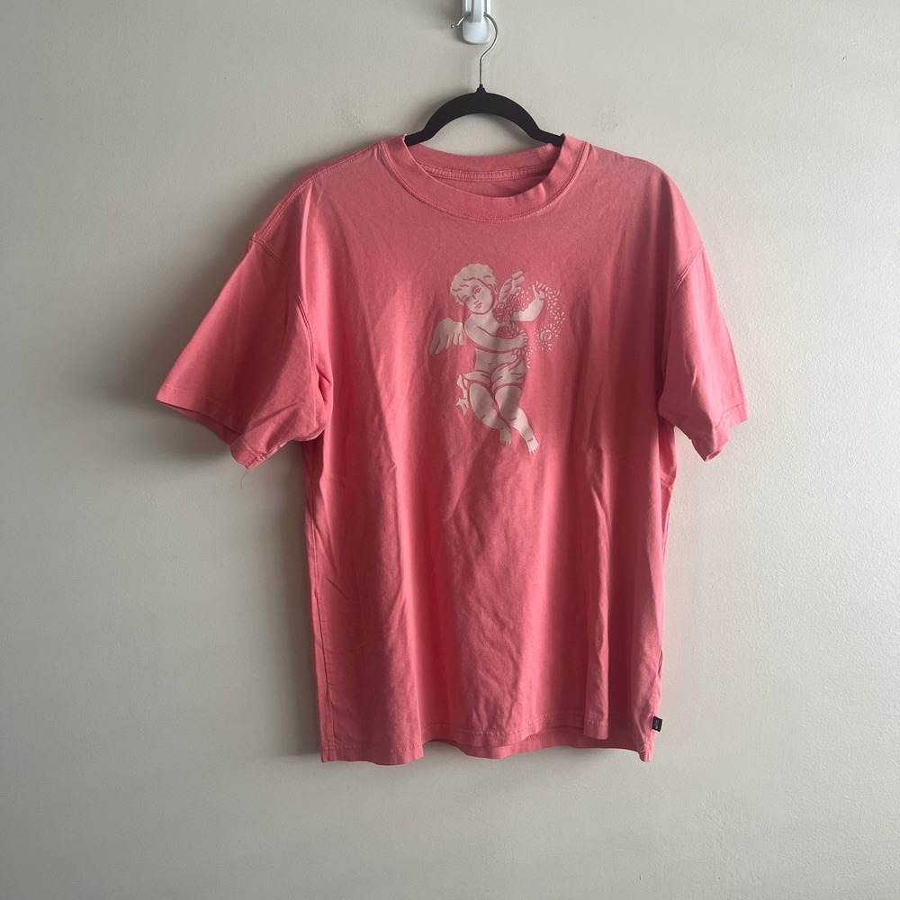 Nike SB Cherub Angel Graphic Tee Pink Loose Fit Cotton Size M